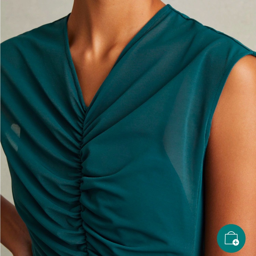 Reiss Lyra Teal Dress - Picture 3 of 4